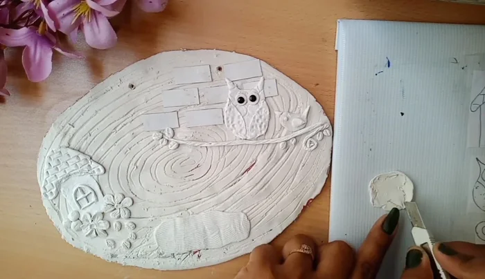 Make a butterfly from clay.