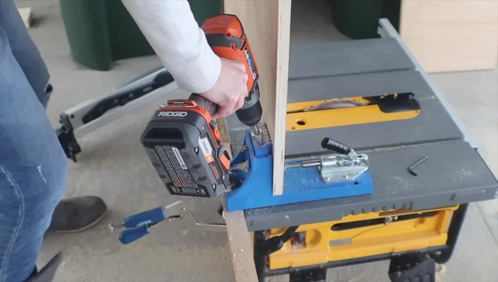 Create shelves using ¾-inch thick plywood. Pre-drill holes for screws into the back and sides of the closet, and into the face frame.