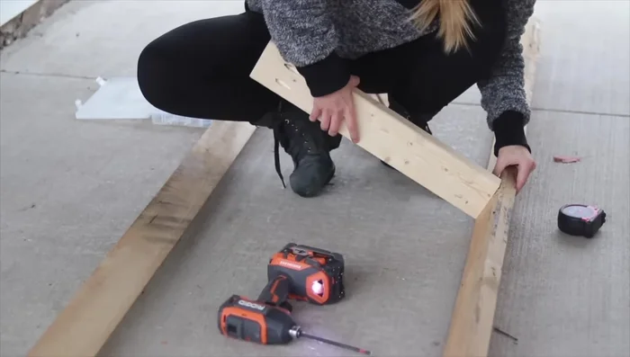 Install plywood on the closet's interior. Cut plywood into sections if necessary due to wall irregularities.