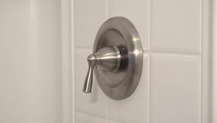 Turn off the water supply to the shower. In some houses, this means turning off the main water supply; in others, you can just turn off the water to the bathroom.