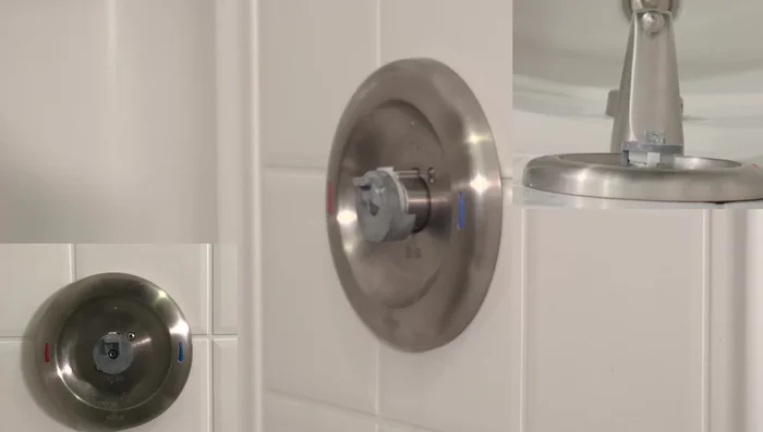 Remove the handle adapter screw and the handle adapter.