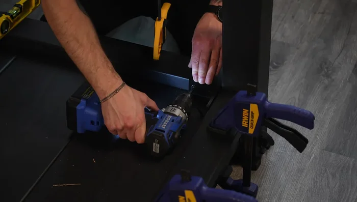 Add trim; attach to posts and slats.