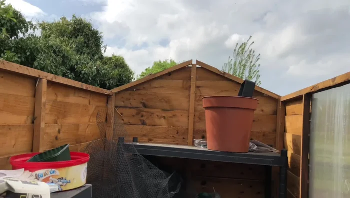 Remove the old roof. There were only four screws holding it on.