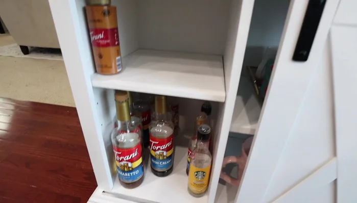 Store additional items behind the cabinet doors.