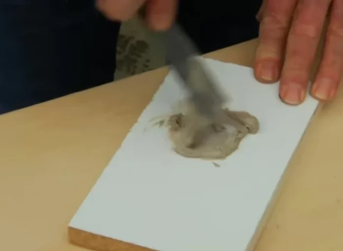 Fill gaps between new and existing wood with resin.