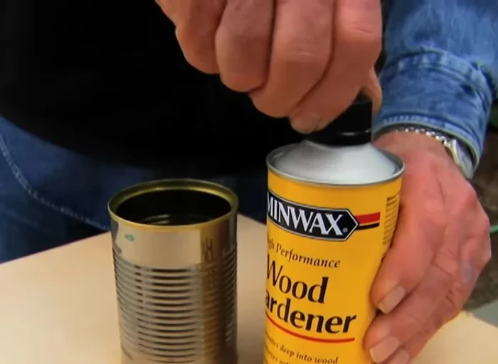 Apply wood hardener to remaining unsound wood.