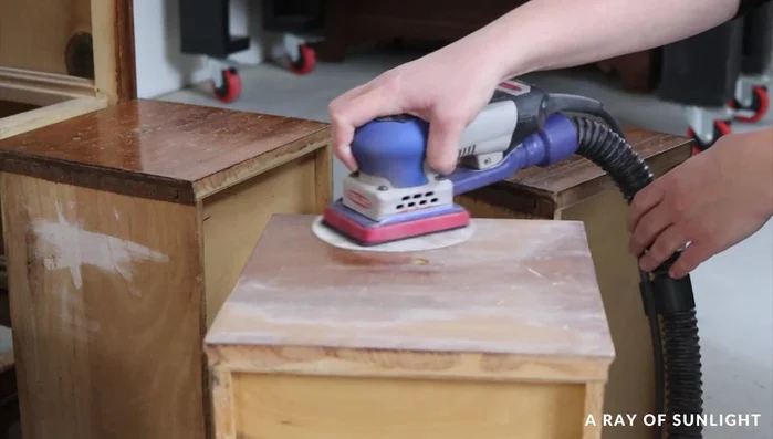 Fill wood grain, caulk seams, and sand smooth.