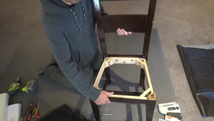 Remove the old vinyl (carefully if reusing, otherwise pry it off).