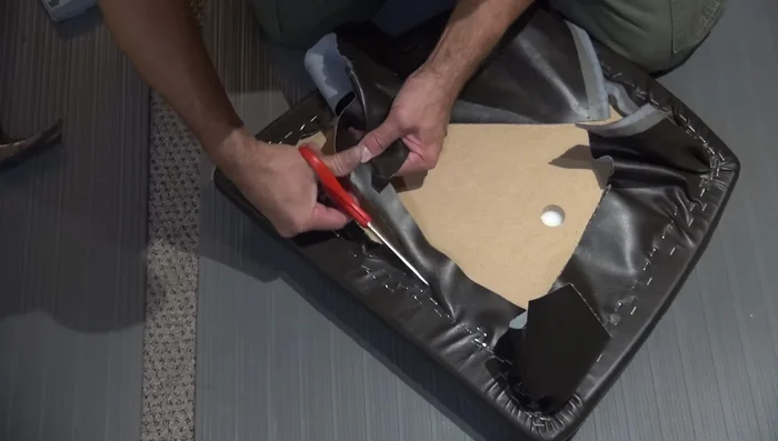 Cut off excess vinyl.