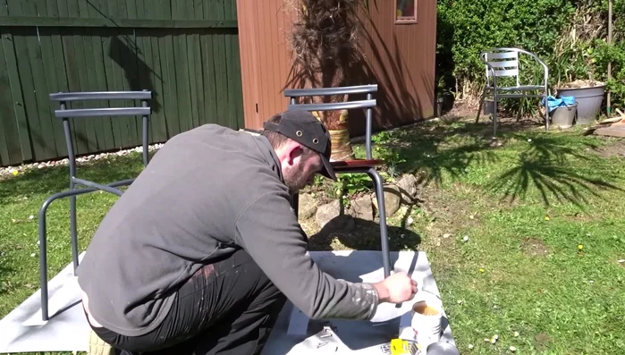 Attach the new seats to the chair frames using the bolts, after greasing the bolts to aid in installation.