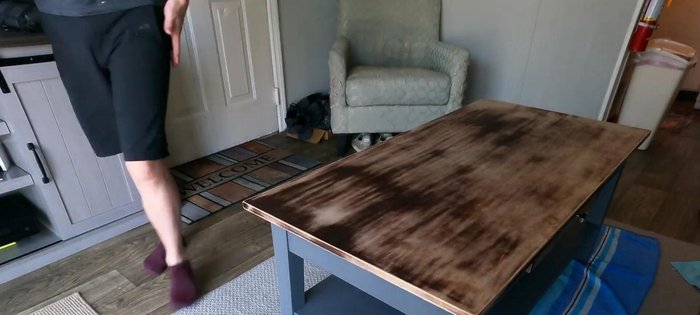 Flip the table back over and check the stability of the legs.