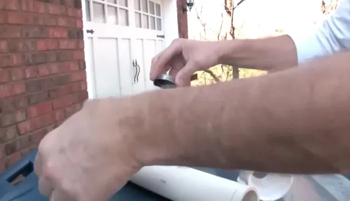 Assemble the PVC pipes using pipe cement, ensuring proper alignment. Hold each joint for 15 seconds.