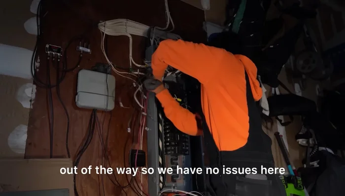 Remove main feeders from the main breaker using Allen keys.