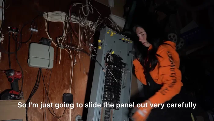 Remove the panel from the enclosure.