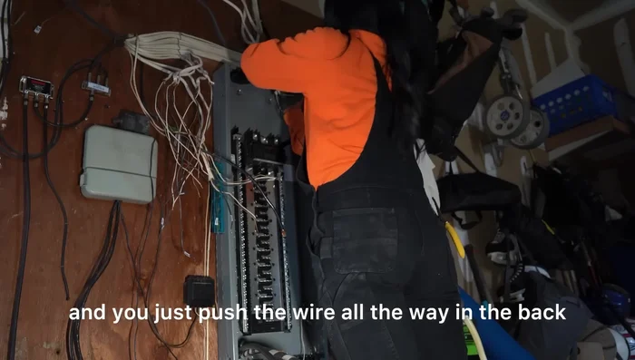 Install main service feeders.