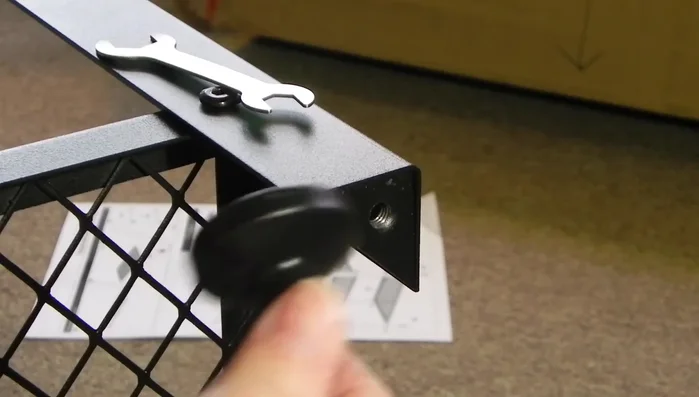 Attaching feet or casters: Choose between feet (for stationary cart) or casters (for mobility) and attach accordingly.