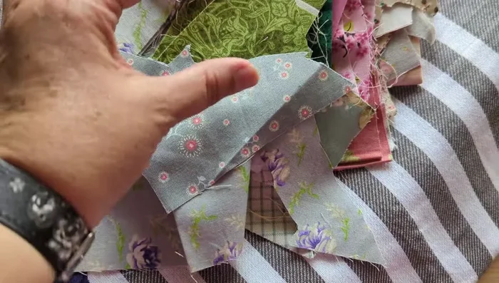 Cut and iron patchwork pieces.