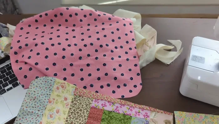 Attach straps to the bag.