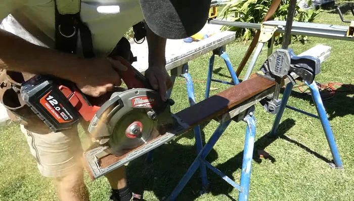 Add a final face board to transition from pebbles to the lower deck.