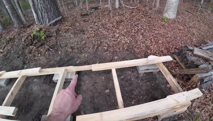 Add interior braces to prevent sagging on the floorboards, considering the span.