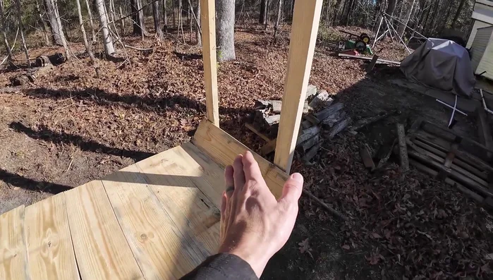 Install the floorboards, using a crown orientation to minimize shrinkage gaps and securing each with a single central screw.