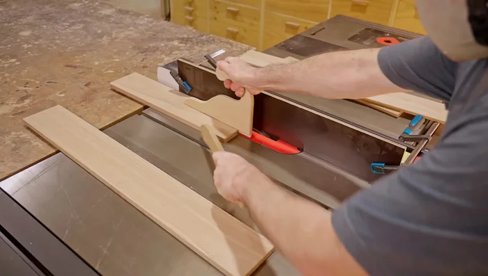 Cut rebates on both sides of the cabinet for panels (back and door).