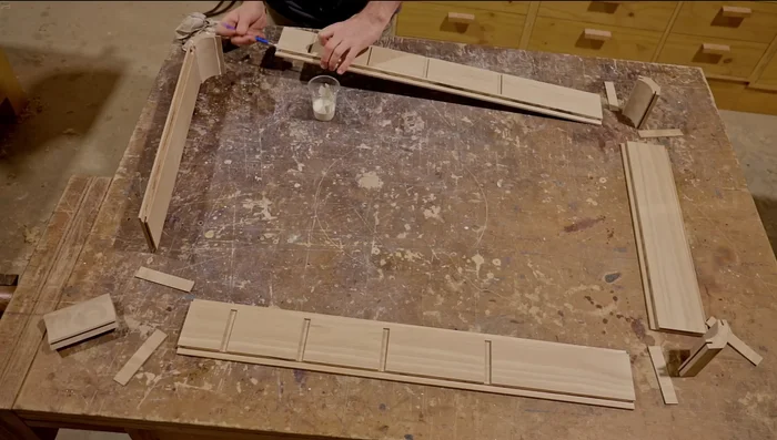 Shape the outside corners using an orbital sander.