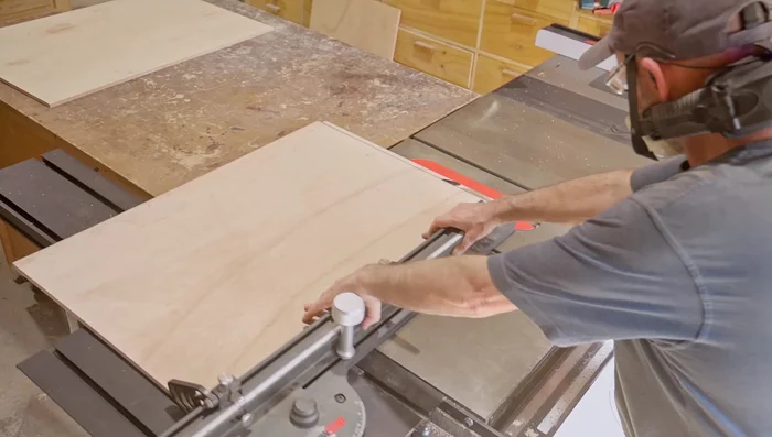 Apply varnish to the back of the door and the cabinet.