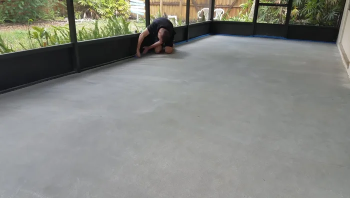 Tape off any areas you don't want to seal (e.g., aluminum trim).