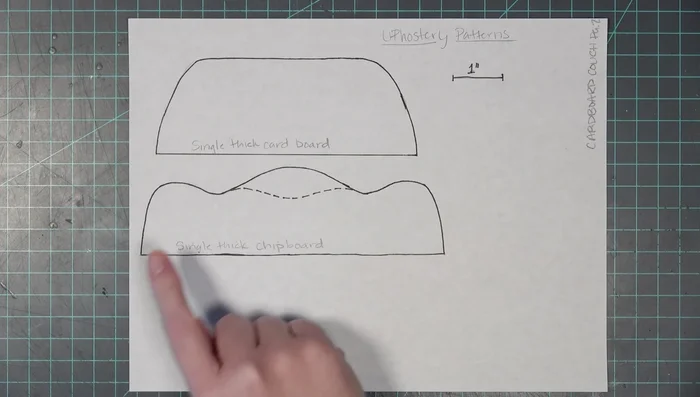 Cut and layer felt for the back upholstery. Upholster the back with fabric.