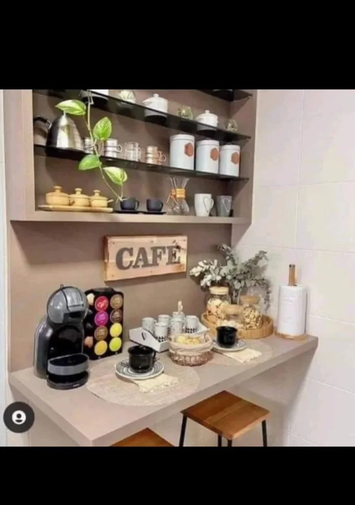 Display a variety of flavored syrups, spices, and toppings in stylish containers for easy customization of your coffee drinks.