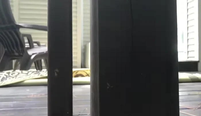 Tighten the lag bolts using a ratchet and socket until the washer gently bites into the post.