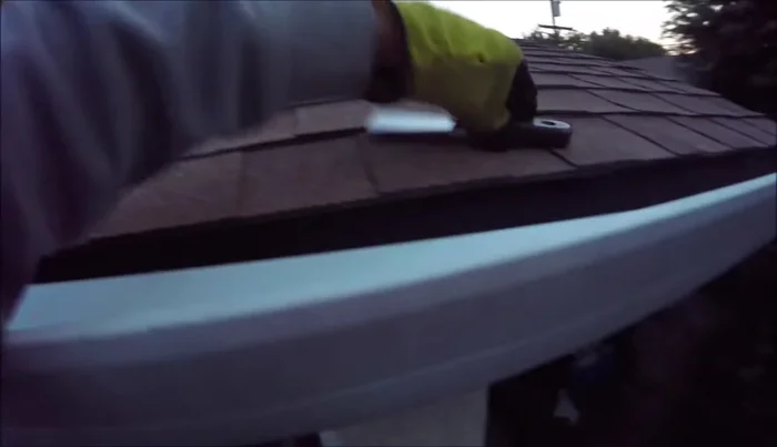 Ensure the drip edge is fully pushed in, extending over the gutter's edge if applicable. If you don't have a gutter, leave a half-inch gap between the drip edge and fascia.