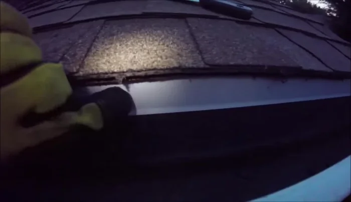 Ensure the drip edge is fully pushed in, extending over the gutter's edge if applicable. If you don't have a gutter, leave a half-inch gap between the drip edge and fascia.