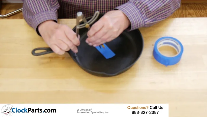 Drill a 3/8 inch mounting hole for the clock movement.