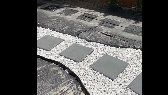 White Stone Chip Application