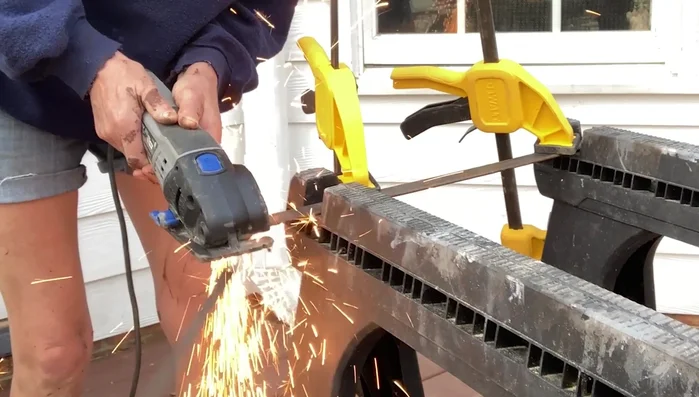 Dry fit the steel bar to check the length.