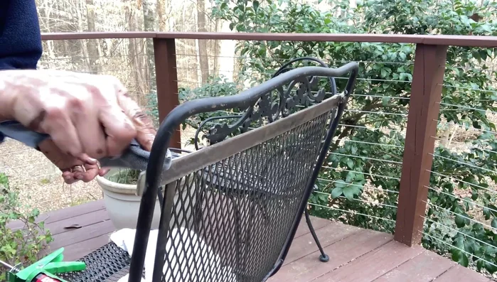 Touch up with black satin spray paint.