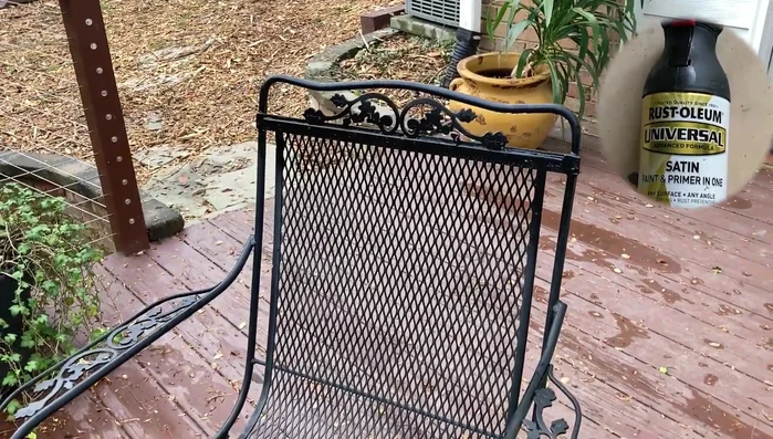 Touch up with black satin spray paint.