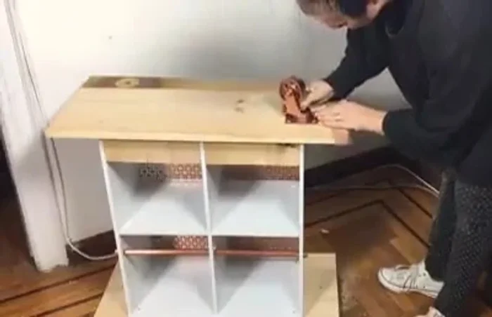 Attach caster wheels by measuring, marking, drilling pilot holes, and securing with bolts.