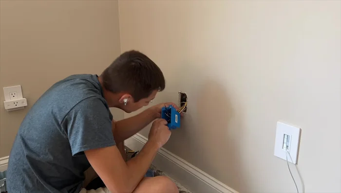 Wire the outlet back to the new wiring.