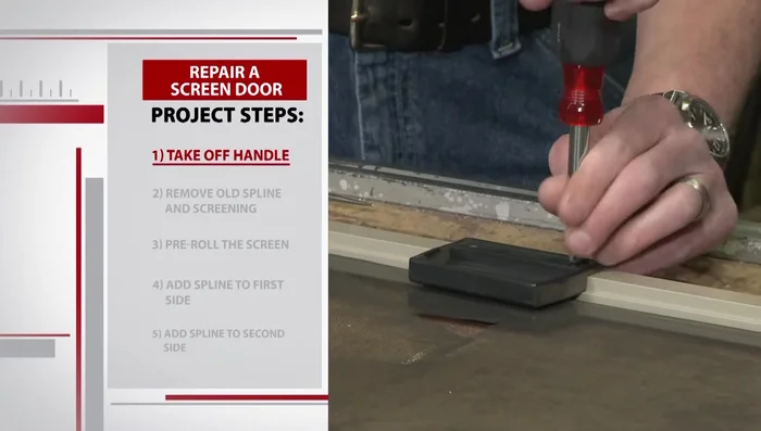 Remove the old screening.