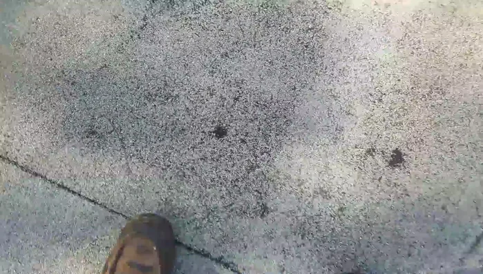 Check for water damage on the plywood underneath the roofing material. A small triangle-shaped area around the suspected leak is sufficient. Dry plywood indicates that the leak is not directly from that spot. This helps determine if the water is coming through the roof itself or from a secondary source.