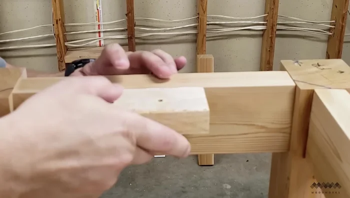 Add cleats to the frame with glue for attaching the tabletop.