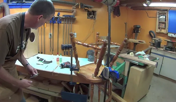 Apply epoxy to secure the dowel.