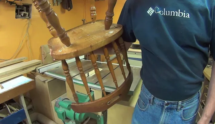 Stain to match the existing chair finish.