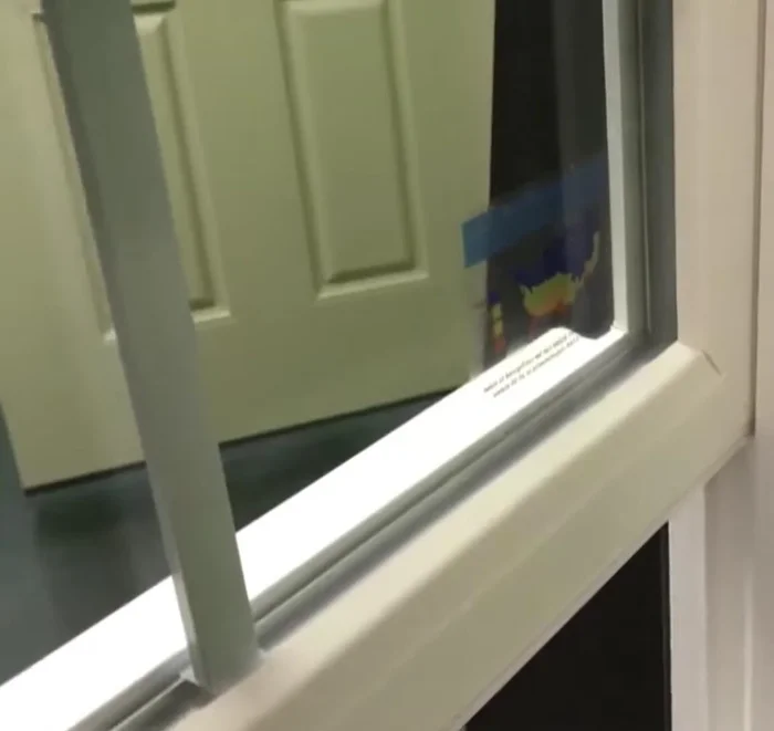 Allow the window to rest on the raised shoe.