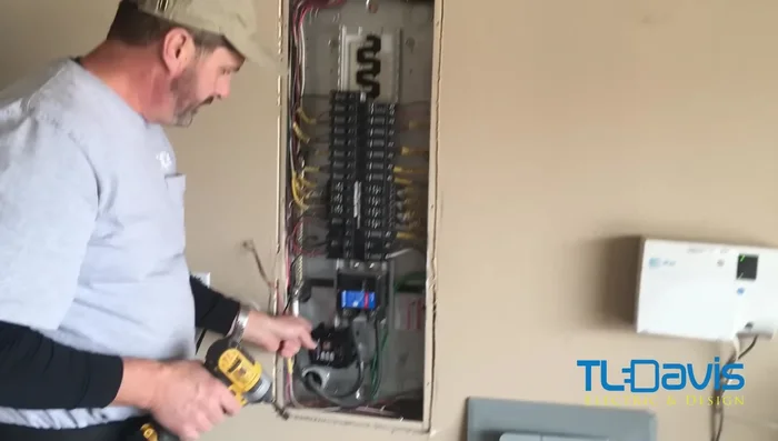 Relocate a breaker (e.g., the stove circuit) to create space for the SPD wiring.