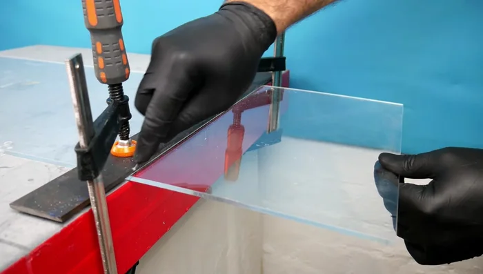 Cut acrylic sheets: Use a laser cutter or hand tools to create consistent test pieces for bonding strength and clarity tests.
