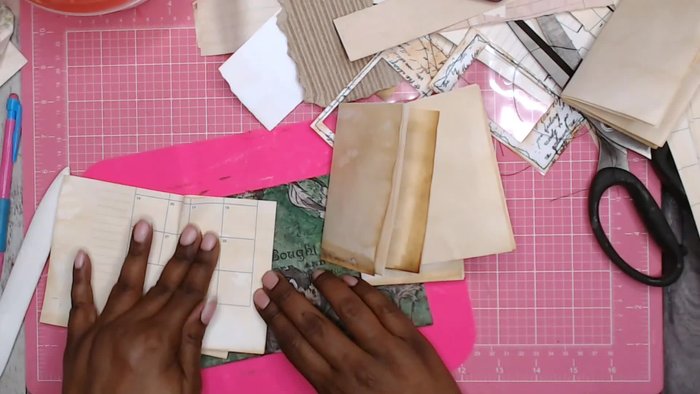 Prepare the energy drink box: Cut off flaps and separate into three sections for easier folding and to prevent cracking.